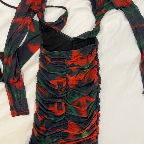 Mini Colorful Mesh Dress - Picture 3 of 6